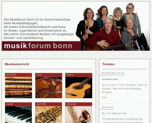 Musikforum Bonn, neue Website